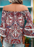 IRREGULAR OFF-THE-SHOULDER LONG SLEEVE SHIRT
