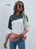 FASHION LOOSE ROUND NECK STRIPED SWEATER