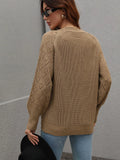 FASHION SINGLE-BREASTED KNITTED CARDIGAN LOOSE SWEATER