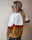 CLASSY AUTUMN AND WINTER LEOPARD SWEATER