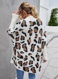 Fashion Leopard Print Cardigan Sweater Coat
