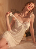 SEXY LACE BOW HALTER NIGHTDRESS