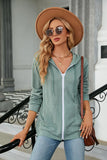 LOOSE LONG SLEEVE ZIPPER POCKET COAT