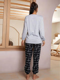 FASHION LONG SLEEVE PAJAMAS SUIT