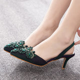 SHALLOW-MOUTHED POINTED STILETTO HEELS SANDALS