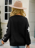 Round Neck Five-pointed Star Pullover Sweater