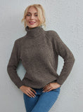 FASHION PURE COLOR SIMPLE FASHION TURTLE NECK SWEATER