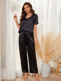 CASUAL V-NECK SHORT-SLEEVED TROUSERS SUIT