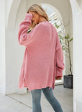 FASHION LARGE SIZE KNITTED CARDIGAN SWEATER COAT