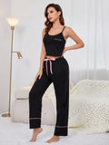 FASHION SUMMER SOLID COLOR SUSPENDER TROUSERS CASUAL SUIT