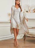 MEDIUM-LENGTH TWO-PIECE NIGHTGOWN PAJAMAS