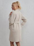 STYLISH POCKET CARDIGAN IMITATION MINK KNITTED COAT
