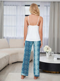 FASHION WOMEN SLING LONG PAJAMAS SUIT
