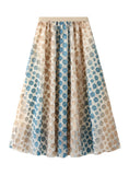 HEAVY INDUSTRY EMBROIDERY FLOWER GAUZE SKIRT