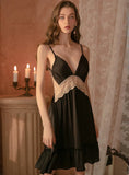 SATIN LACE PERSPECTIVE SUSPENDER NIGHTDRESS