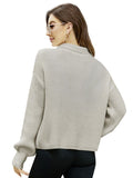 CASUAL WOMEN LOOSE LAPEL PULLOVER SWEATER