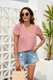 LOOSE CASUAL V-NECK SHORT SLEEVE T-SHIRT