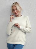 FASHION ROUND NECK LEISURE PULLOVER SWEATER