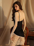FASHION V-NECK LACE SEXY SUSPENDER DRESS