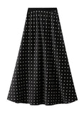 Vintage Litter Acetic Acid Polka-dot Skirt