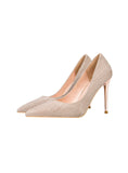 SHINY HIGH-HEELED POINTED THIN HEELS SHOES