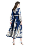 LANTERN SLEEVE PRINTED DRESS