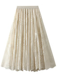 WOMEN SUMMER LACE GAUZE SKIRT