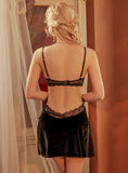 SEXY VELVET CHEST COTTON LACE SLING