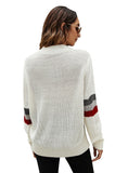 FASHION LOOSE PULLOVER ROUND NECK LONG SLEEVE SWEATER
