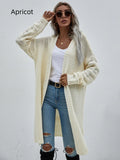 FASHION LONG CARDIGAN SOLID COLOR FASHION SWEATER