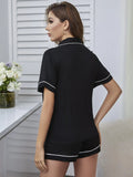 FASHION SHORT SLEEVE SHIRT SHORTS SUMMER PAJAMAS
