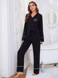 FASHION LONG SLEEVE PAJAMAS SUIT