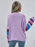 STYLISH RAINBOW PULLOVER LOSSE SWEATER