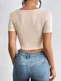 PIT RIB FAKE TWO-PIECE T-SHIRT