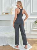 FASHION SUMMER SUSPENDER VEST TROUSERS HOME SUIT