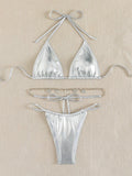 BUTTERFLY WAIST CHAIN SEXY SILVER BIKINI