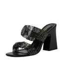 THICK TRANSPARENT POLKA DOTS SLIPPERS