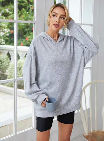 FASHION SOLID COLOR HOODED PADDED HOME CLOTHES