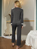 FASHION LONG SLEEVE PAJAMAS SUIT