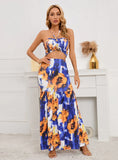 SEXY BOHEMIAN PRINTED TOP+SKIRT TWO-PIECE SET