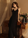 FASHION SEXY SATIN GAUZE SUSPENDER DRESS