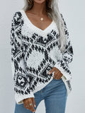 FASHION LOOSE LARGE SIZE KNITTED PULLOVER SWEATER