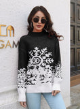 FASHION CHRISTMAS LANTERN SLEEVE LOOSE SWEATER