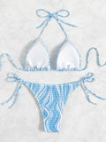 SEXY PRINT BACKLESS BEACH BIKINI