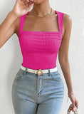 SEXY SLIM SLEEVELESS KNITTED ELASTIC VEST