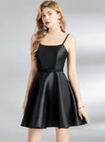 SLIM WAIST SUSPENDER DRESS