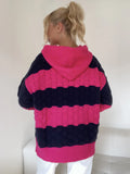 CLASSY AUTUMN AND WINTER STRIPED HOODIE SWEATER