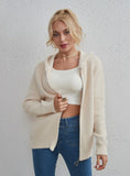 FASHION CARDIGAN IMITATION MINK ZIPPER SWEATER