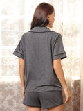FASHION SUMMER SHORT SLEEVE LADIES PAJAMAS SET