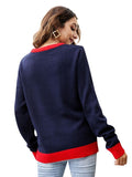 FASHION CHRISTMAS ROUND NECK PULLOVER LOOSE SWEATER